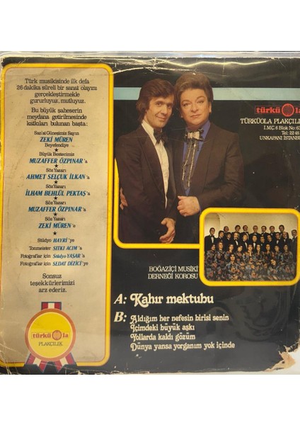 Zeki Müren - Kahır Mektubu Lp