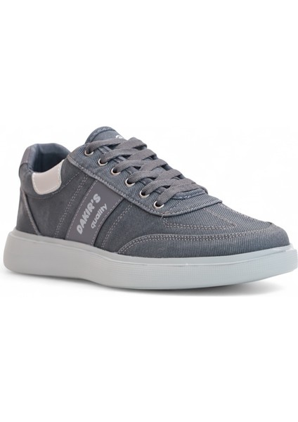 2198-DAKIRS Anatomik Tabanlı Erkek Keten Kumaşlı Sneakers Ayakkabı - NKT02198-FÜME-42 fırsatları