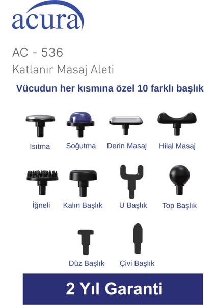 AC-536 Isıtmalı & Soğutmalı Profesyonel Katlanır Masaj Aleti modelleri