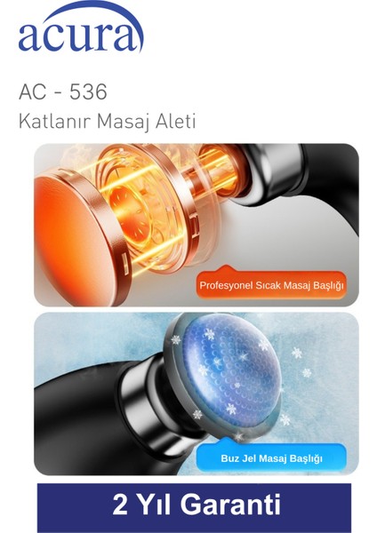 AC-536 Isıtmalı & Soğutmalı Profesyonel Katlanır Masaj Aleti fırsatları