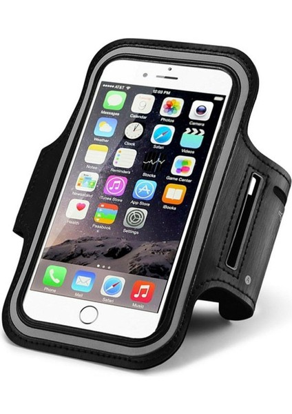 Siyah spor kol bandı, telefon tutucu, koşu ve egzersiz için ideal, rahat ve kullanışlı fırsatları