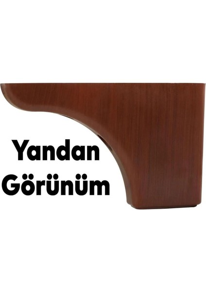20'li Set Hobit Lüks Mobilya Koltuk Kanepe Tv Ünitesi Yükseltme Destek Ayağı 10 cm Kahve Ayakları