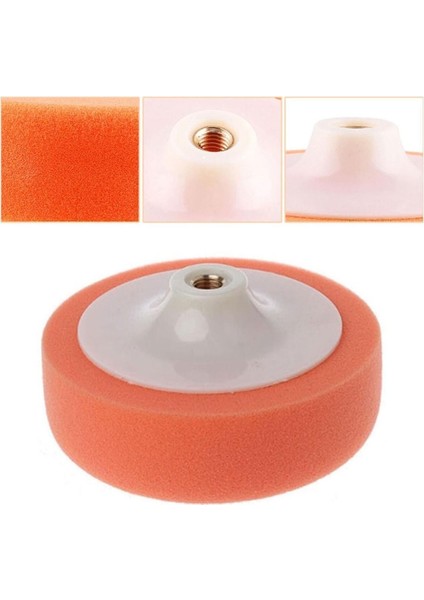 180 mm Oto Araç Araba Pasta Cila Polisaj Süngeri Zımpara Tabanlı Turuncu Parlatma Pedi M14 fiyatları