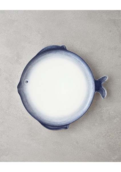 Marinova Porselen Pasta Tabağı 23 cm Mavi-Beyaz indirimleri