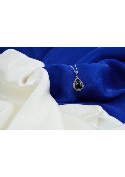 Oltutaşı Taşlı Su Damlası Gümüş Kolye fırsatları