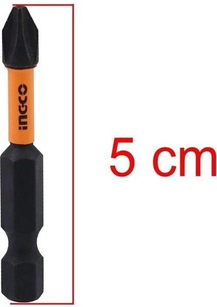 10 Adet Mıknatıslı Matkap Bits Uç Ph2 50 mm Vida Sökme 5 cm Yıldız Matkap Vidalama Ucu S2 Çeliği