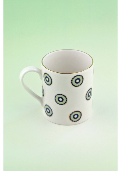 Nazar Altın Yaldızlı Porselen Kupa