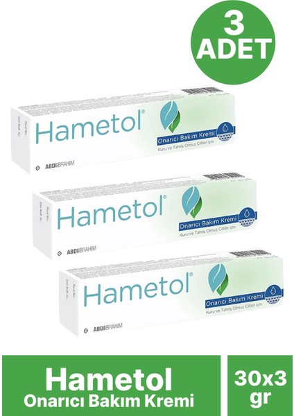 Hametol Onarıcı Bakım Kremi 30 gr 3 Adet
