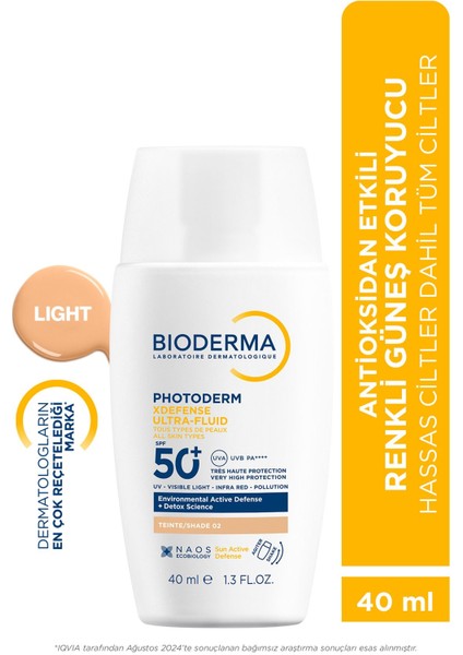 Bioderma Photoderm Xdefense SPF50+ Light 40 ml