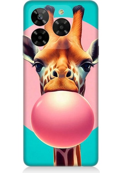General Mobile Era 50 Uyumlu Balon Sakızlı Zürafa Desenli Silikon Kılıf