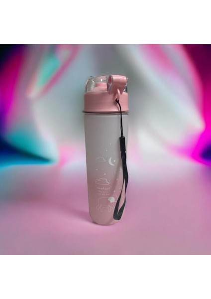 Pembe 500ml Spor Su Şişesi, Tritan, Bpa İçermez, Motivasyonel Tasarım modelleri