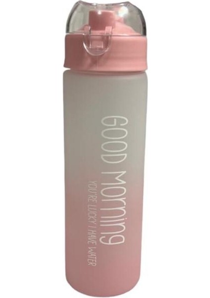 Pembe 500ml Spor Su Şişesi, Tritan, Bpa İçermez, Motivasyonel Tasarım indirimleri