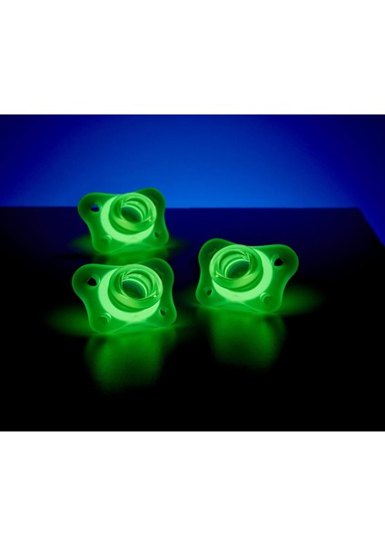 Gece Parlayan PhysioForma Mini Soft 2'li Emzik 2-6 Ay