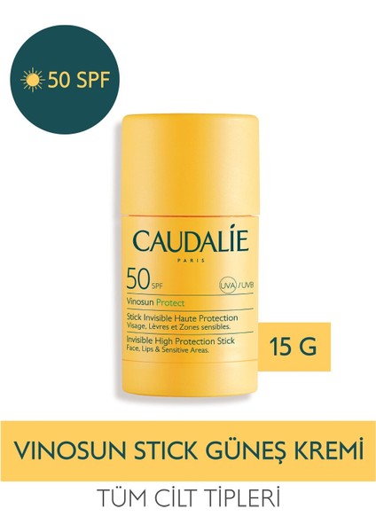 Caudalie Vinosun Protect Invisible High Protection Stick SPF50+ 15 gr