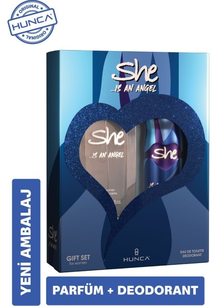 She Is An Angel Edt 50 ml + Deodorant Sprey 150 ml Kadın Parfüm Seti