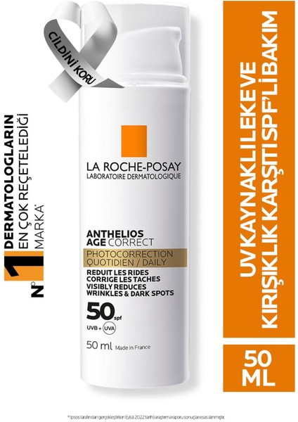 La Roche Posay Anthelios Age Correct Daily Light SPF50+ Cream 50 ml