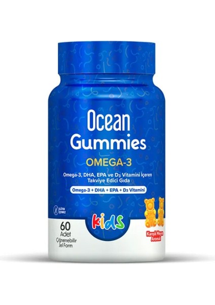 Gummies Omega 3 60 Adet Çiğnenebilir Jel Form