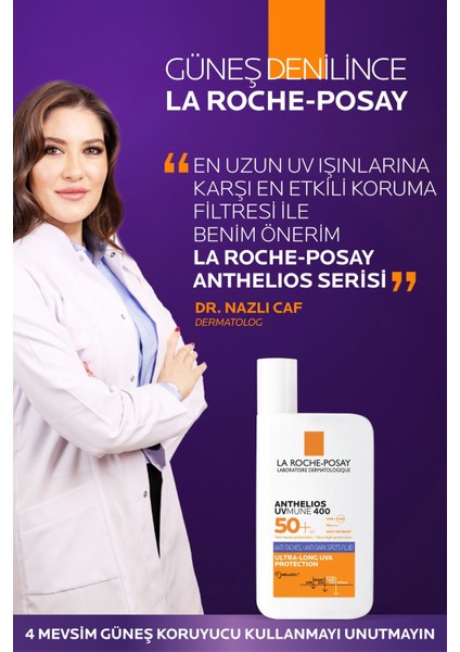 La Roche Posay Anthelios Uvmune 400 Anti-Dark Spots Fluid SPF50+ Melasyl Içeren Güneş Kremi 50 ml 2 Adet