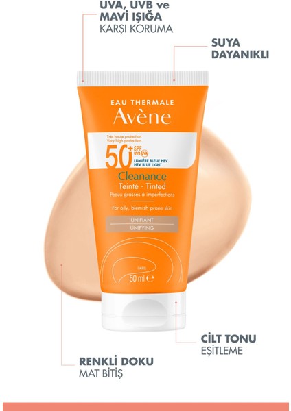 Avène Cleanance Tinted Unifying SPF50+ 50 ml fiyatları