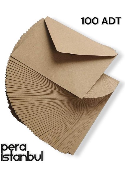 100 Adet Mektup Zarfı 13x18cm 100gr. Kraft