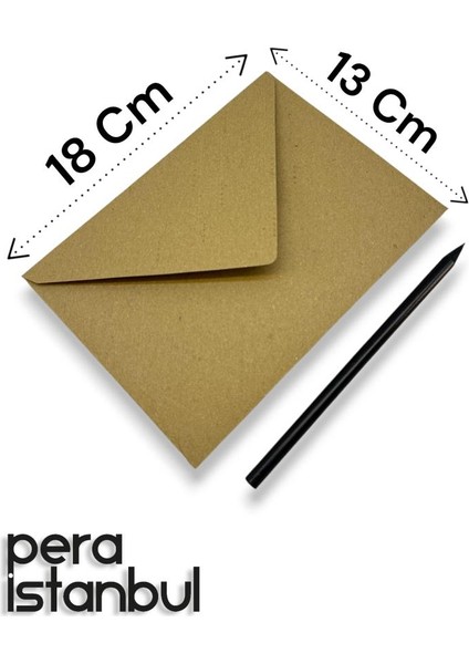 100 Adet Mektup Zarfı 13x18cm 100gr. Kraft