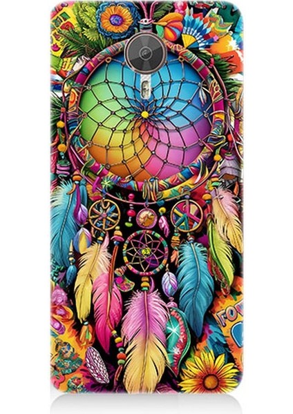 General Mobile Gm5 Plus Uyumlu Renkli Rüya Yakalayıcı Desenli Silikon Kılıf