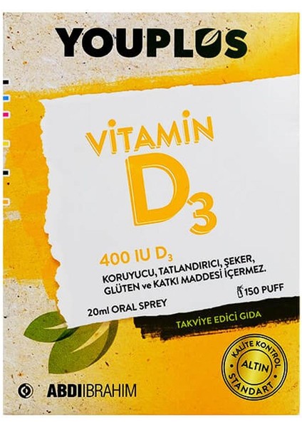 Vitamin D3 400IU Oral Sprey 20 ml