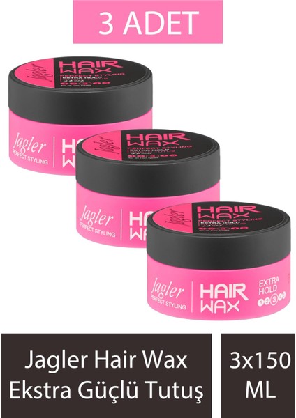 Hair Wax Ekstra Güçlü Tutuş 150 ml 3 Adet