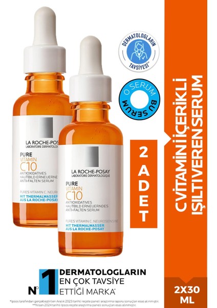 La Roche Posay Saf C12 Vitamini Işıltı Veren Serum 30 ml 2 Adet