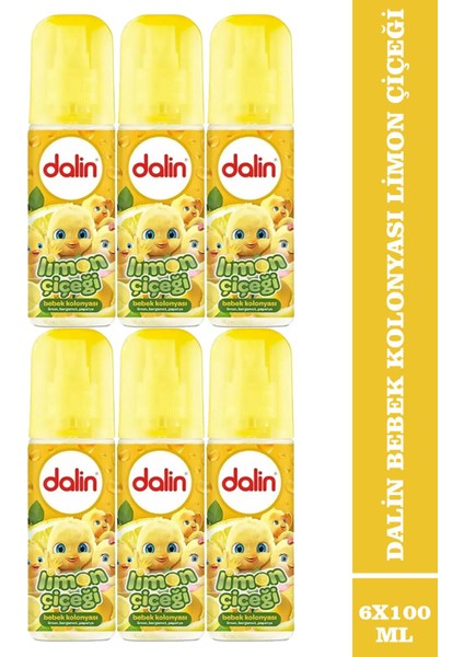 Dalin Limon Çiçeği Bebek Kolonyası 100 ml 6 Adet