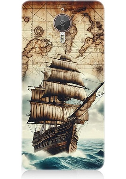 General Mobile Gm5 Plus Uyumlu Haritada Yelkenli Macera Desenli Silikon Kılıf