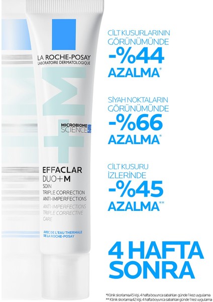La Roche Posay Effaclar Duo + Cilt Kusuru Görünümü Karşıtı Akneye Eğilim Gösteren Ciltler Için Bakım Kremi 40 ml 2 Adet
