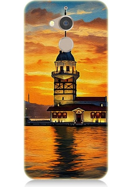 General Mobile Gm8 Uyumlu Günbatımında Kız Kulesi Desenli Silikon Kılıf
