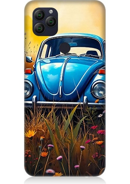 General Mobile Gm 22 Uyumlu Mavilikte Vosvos Nostaljisi Desenli Silikon Kılıf