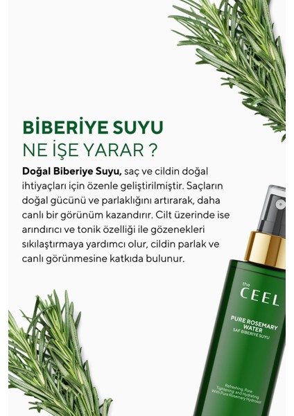 The Ceel Saf Biberiye Suyu Vegan 100 ml fiyatları