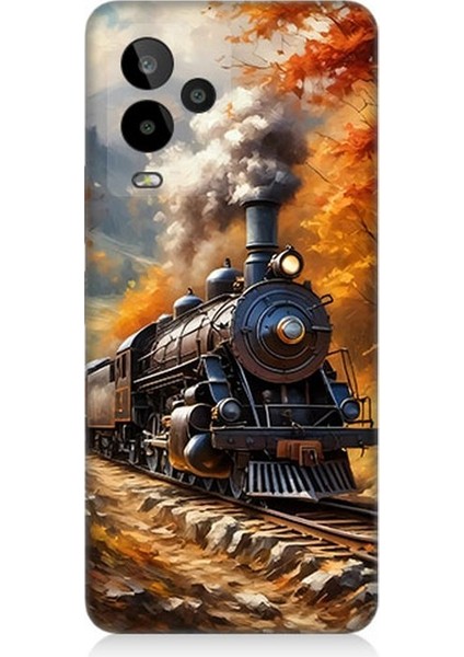 General Mobile Gm 24 Pro Uyumlu Sonbaharda Buharlı Tren Desenli Silikon Kılıf