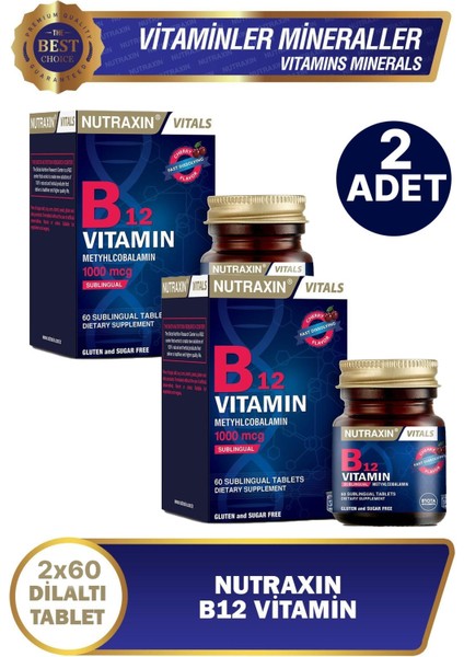 B12 Vitamin 60 Tablet 2 Adet