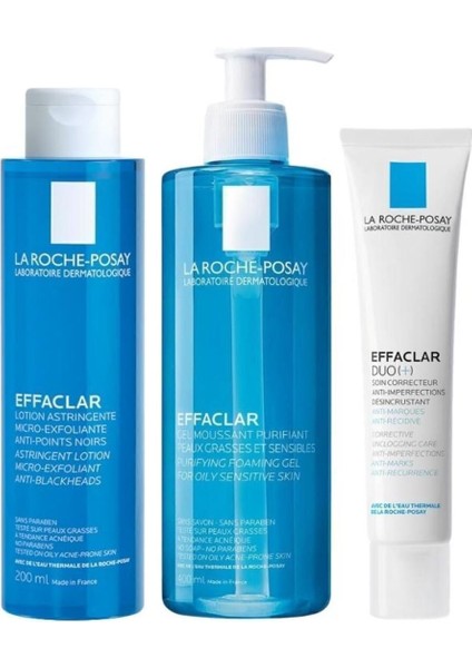 La Roche Posay Akne Bakım Seti (Effaclar Gel, Tonik, Duo +M) fiyatları