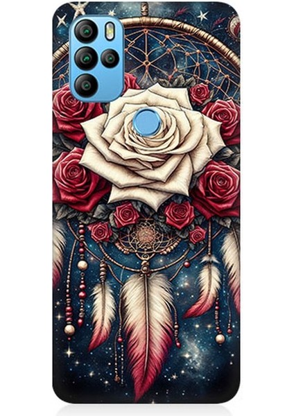 General Mobile Gm 21 Pro Uyumlu Gül ve Düş Kapanı Desenli Silikon Kılıf