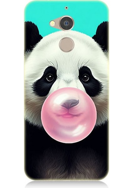 General Mobile Gm8 Uyumlu Sakız Çiğneyen Tatlı Panda Desenli Silikon Kılıf