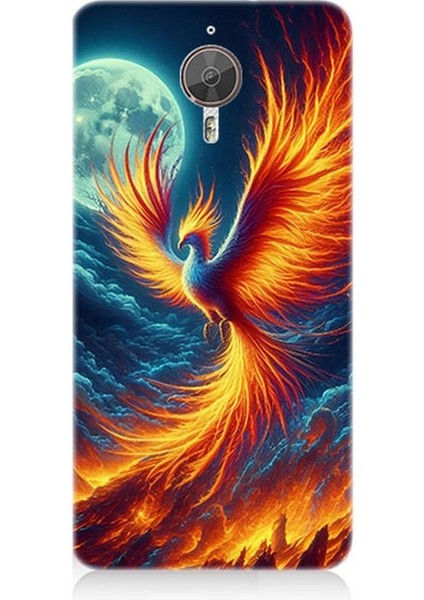 General Mobile Gm5 Plus Uyumlu Ateşle Dans Eden Anka Desenli Silikon Kılıf