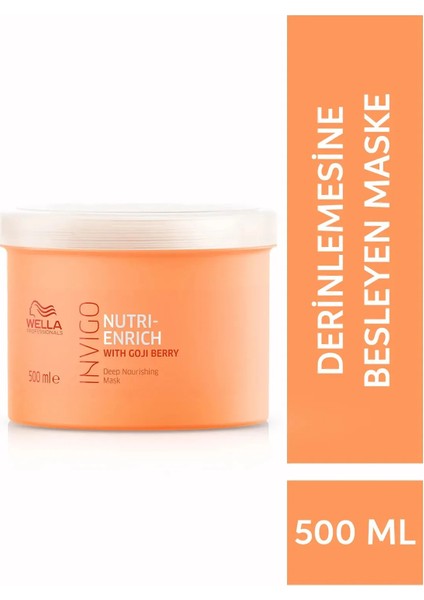 Wella Invigo Nutri-Enrich Kuruyan Saçlara Nem Bombası Etkili Saç Maske 500 ml