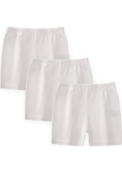Üçlü Kız Boxer Set 2-9 yaş Ekru