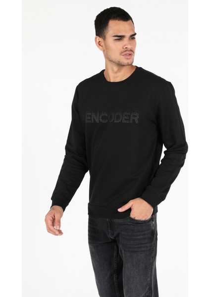 Regular Fit Erkek Siyah Sweatshirt modelleri