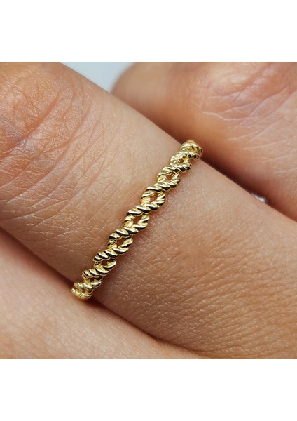 Gümüş Yüzük - Kör Düğüm Minimal Tasarım 925 Ayar Gümüş Alyans