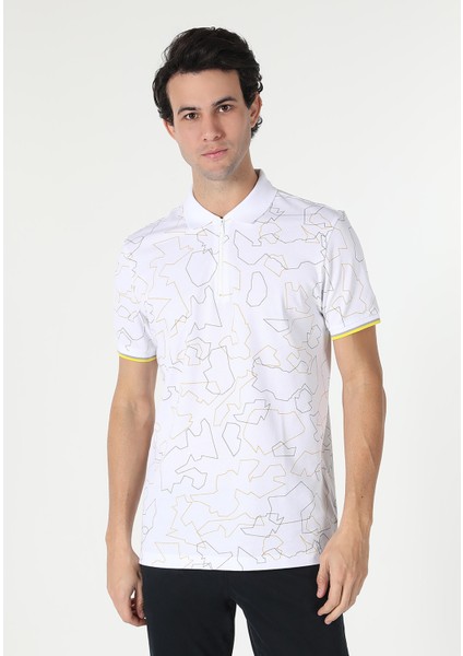 Beyaz Regular Fit Polo Yaka Erkek Kısa Kol Polo Tişört fırsatları
