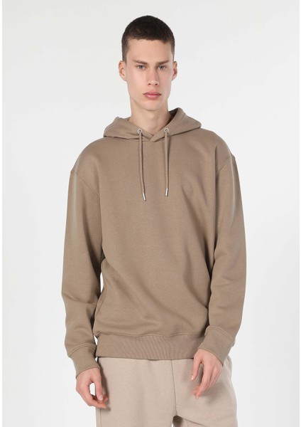 Regular Fit Erkek Bej Sweatshirt fırsatları