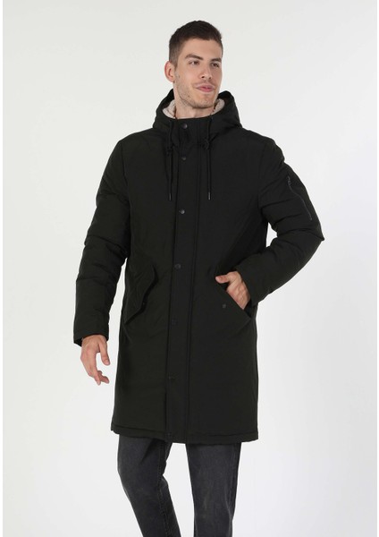 Regular Fit Erkek Yeşil Kaban