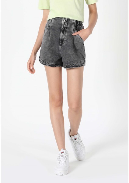 Orta Bel Kadın Denim Jean Şort fırsatları