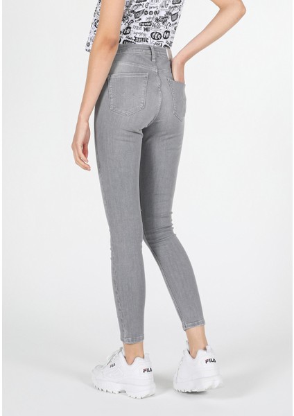 Super Slim Fit Orta Bel Dar Paça Kadın İndigo Jean Pantolon fiyatları